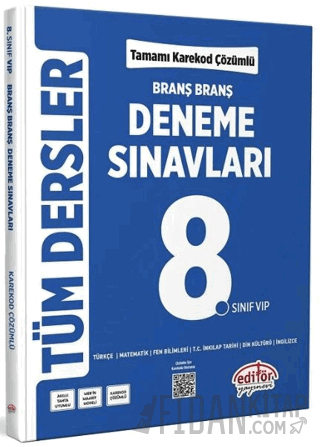 8. Sınıf Tüm Dersler Ünite Ünite Deneme Sınavları Çözümlü Kolektif