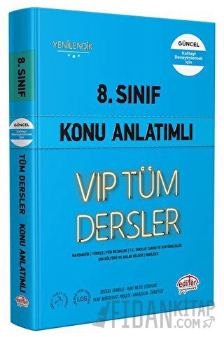 8. Sınıf VIP Tüm Dersler Konu Anlatımlı Mavi Kitap Kolektif