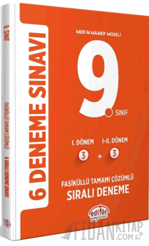 9. Sınıf (3+3) Fasiküllü Tamamı Çözümlü 6 Deneme Sınavı