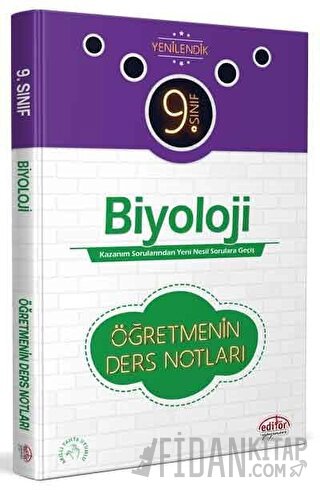 9. Sınıf Biyoloji Öğretmenin Ders Notları Editör Yayınevi Kolektif