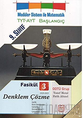 9. Sınıf Modüler Sistem İle Matematik TYT-AYT Başlangıç Fasikül 3 Denklem Çözme (Ciltli)