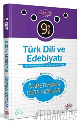 9. Sınıf Türk Dili Edebiyatı Öğretmenin Ders Notları Kolektif