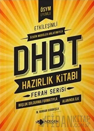 ACEGEN Yayınları Boşluk Doldurmalı DHBT Hazırlık Kitabı Kolektif