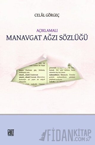 Açıklamalı Manavgat Ağzı Sözlüğü