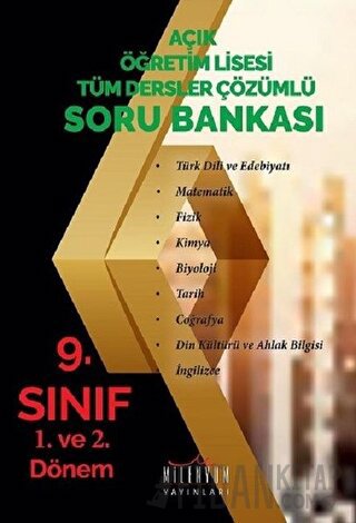Açıköğretim Lisesi 9. Sınıf Tüm Dersler Çözümlü Soru Bankası Kolektif