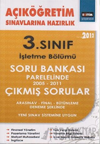 Açıköğretim Sınavlarına Hazırlık 3. Sınıf İşletme Bölümü 2012 Kolektif