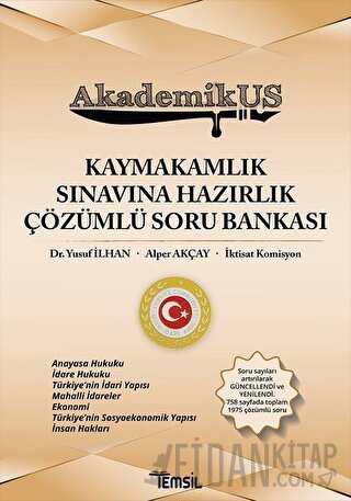 AkademikUs - Kaymakamlık Sınavına Hazırlık Çözümlü Soru Bankası Alper 