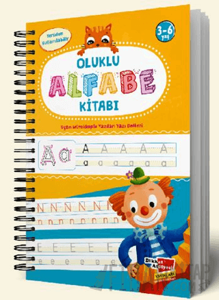 Alfabe Yazı Kitabı Sihirli Uçan Kalemli Oluklu (Kabartmalı) Yazmayı Kolayca Öğreten Kitap (Ciltli)