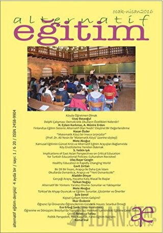 Alternatif Eğitim Dergisi Sayı: 1 Ocak - Nisan 2016
