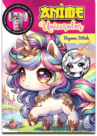 Anime Unicornlar Boyama Kitabı Kolektif