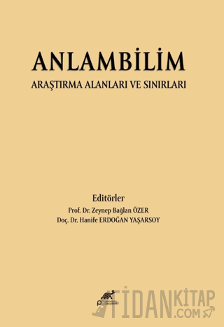 Anlambilim Araştırma Alanları ve Sınırları