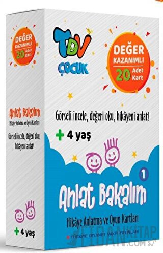 Anlat Bakalım 1 Hikaye Anlatma ve Oyun Kartları Değer Kazanımlı 20 Kart
