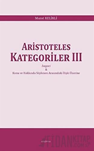 Aristoteles Kategoriler 3
