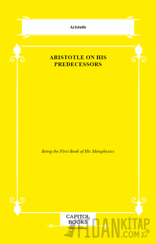 Aristotle on His Predecessors