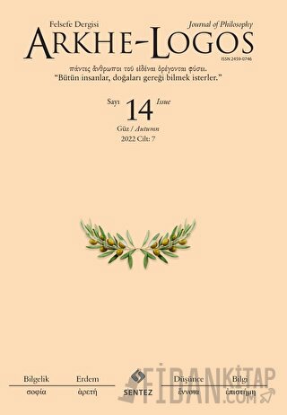 Arkhe - Logos Dergisi Sayı: 14 Güz 2022