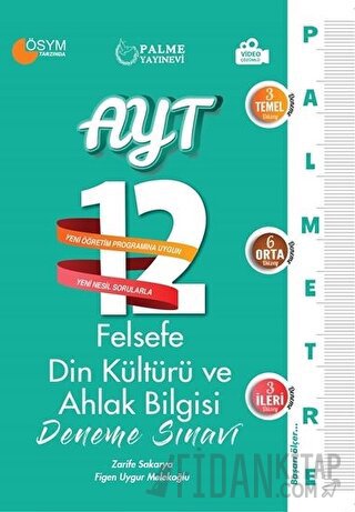 AYT Felsefe Din Kültürü ve Ahlak Bilgisi Palmetre 12 Deneme Sınavı