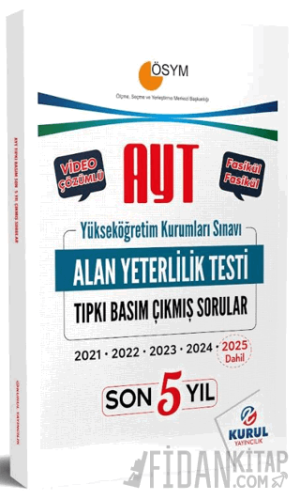 AYT Son 5 Yıl Tıpkı Basım Çıkmış Soru Kitapçıkları