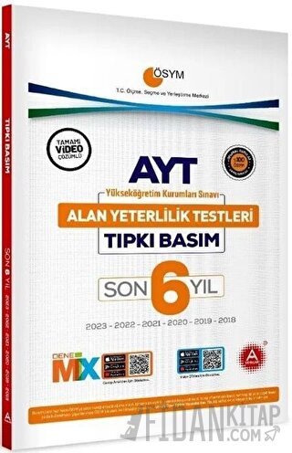 AYT Son 6 Yıl Tıpkı Basım Çıkmış Sorular Kolektif