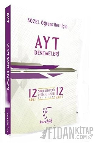 AYT Sözel 12'li Deneme Sınavı Karekök Yayıncılık Kolektif