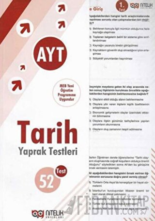 AYT Tarih Çek Kopart Yaprak Test