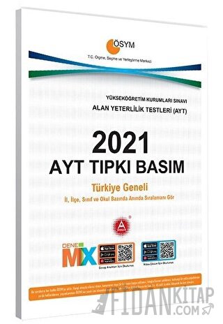 AYT Tıpkı Basım Deneme Kitapçığı A Yayınları Kolektif