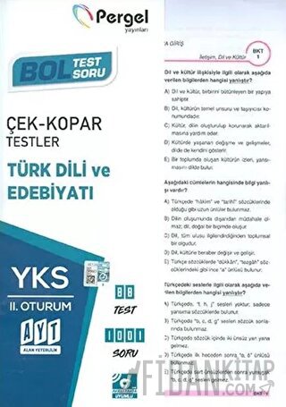 AYT Türk Dili Ve Edebiyatı Yaprak Test Kolektif