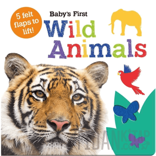 Babys First Wild Animals - 5 Felt Flaps To Lift (Ciltli) Kolektif