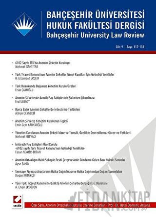 Bahçeşehir Üniversitesi Hukuk Fakültesi Dergisi Cilt:9 - Sayı:117 - 11