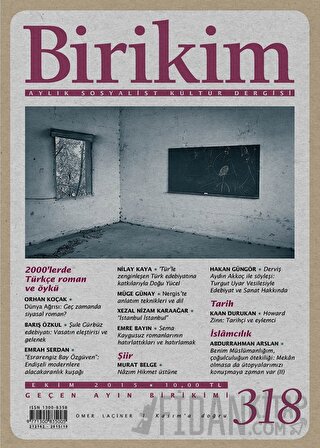 Birikim Aylık Sosyalist Kültür Dergisi Sayı: 318