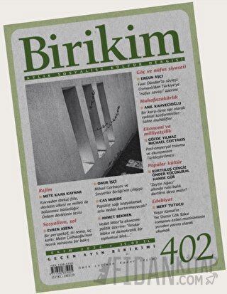 Birikim Aylık Sosyalist Kültür Dergisi Sayı: 402 Ekim 2022