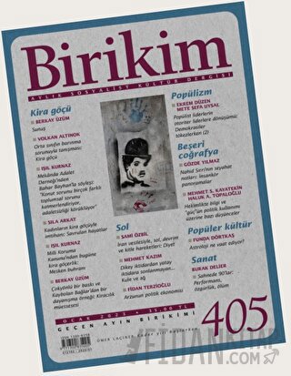 Birikim Aylık Sosyalist Kültür Dergisi Sayı: 405 Ocak 2023