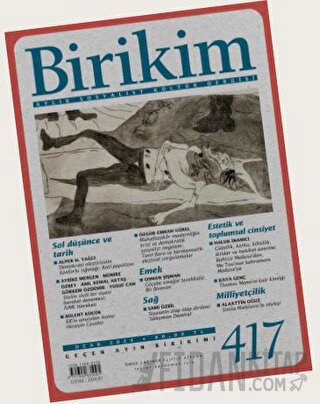 Birikim Aylık Sosyalist Kültür Dergisi Sayı: 417 Ocak 2024