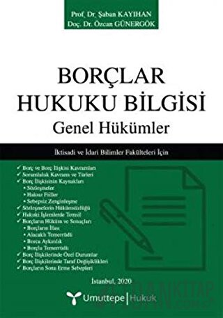 Borçlar Hukuku Bilgisi - Genel Hükümler Özcan Günergök