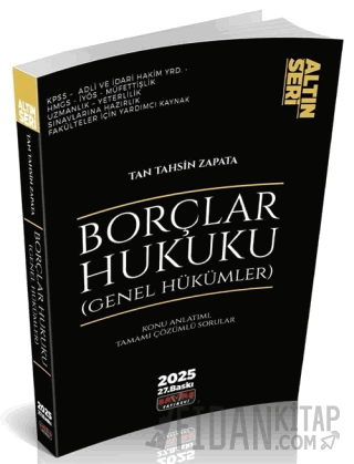 Borçlar Hukuku Genel Hükümler Konu Anlatımı Altın Seri Tan Tahsin Zapa