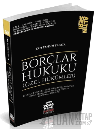 Borçlar Hukuku Özel Hükümler Altın Seri Tan Tahsin Zapata