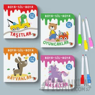 Boya-Sil-Boya (4 Kitap + 5 Kalem Seti) Nur Özdemir