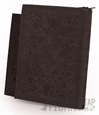 Çanta Boy Kadife Kılıflı Kur'an-ı Kerim (Yeşil Renk) (Ciltli)