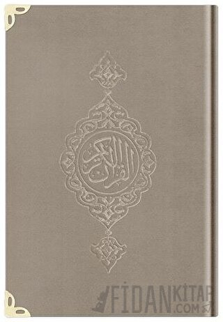 Çanta Boy Kadife Kur'an-ı Kerim (Vizon, Yaldızlı, Mühürlü) - 1007 Vizon (Ciltli)