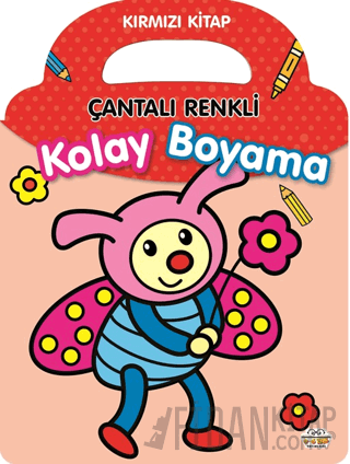 Çantalı Renkli Kolay Boyama- Kırmızı Kitap