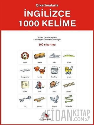 Çıkartmalarla İngilizce 1000 Kelime (500 Çıkartma) Heather Amery