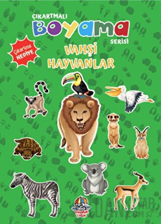 Çıkartmalı Boyama Serisi - Vahşi Hayvanlar