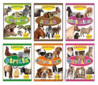 Çıkartmalı Hayvanlar Serisi (6 Kitap Takım)