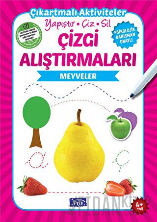 Çizgi Alıştırmaları - Meyveler (4 Yaş)