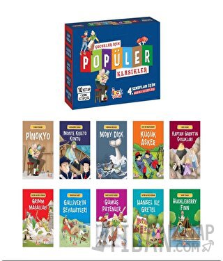 Çocuklar için Popüler Klasikler (10 Kitap + Soru Kitapçığı)