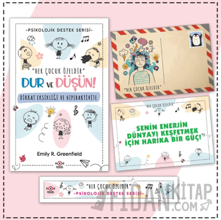 Çocuklar İçin Psikolojik Destek Serisi - Çocuklarda Dikkat Eksikliği ve Hiperaktivite - Kartpostal ve Ayraç