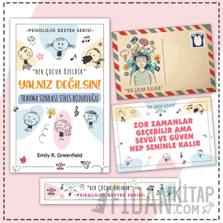 Çocuklar İçin Psikolojik Destek Serisi - Çocuklarda Travma Sonrası Stres Bozukluğu - Kartpostal ve Ayraç