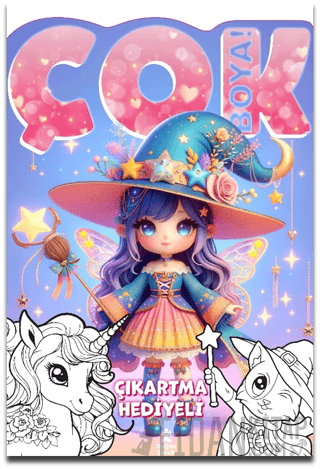 Çok Boya! - Çıkartmalı Dev Boyama Kitabı: Sihir