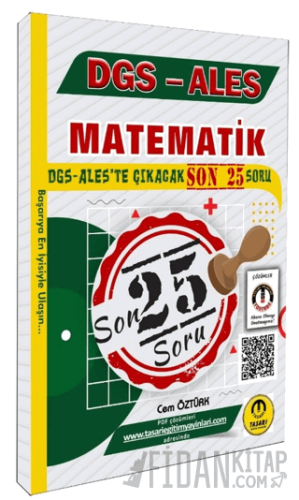 DGS ALES Matematik Son 25 Çıkacak Soru Bankası