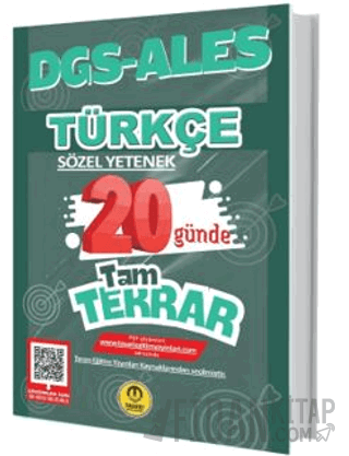 DGS ALES Türkçe 20 Günde Tam Tekrar Soru Bankası
