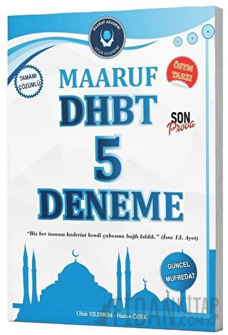 DHBT Tüm Adaylar Maaruf 5 Deneme Çözümlü Mihrap Yayınları Hatice Özek